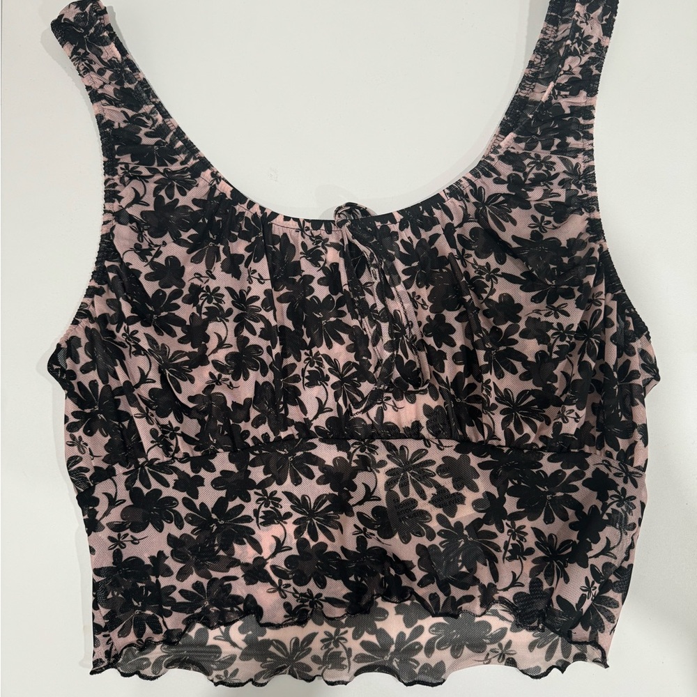 Top shop Crop floral tank